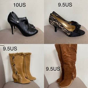 Bundle of 4 pair of shoes size 9.5-10US